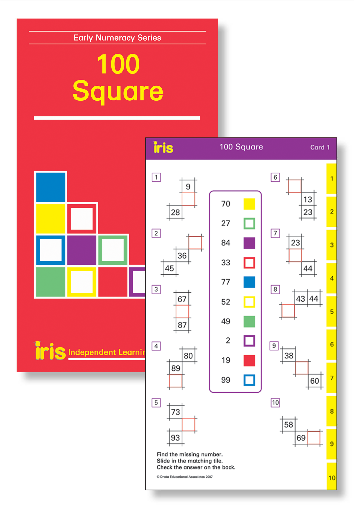 Iris Study Cards: Early Numeracy Year 2 - 100 Square
